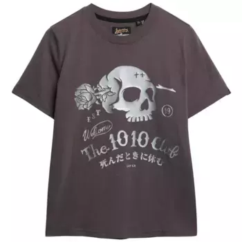 Футболка с коротким рукавом Superdry Super Skull, серый