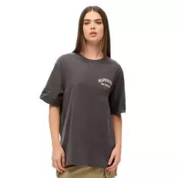 Футболка с коротким рукавом Superdry Tattoo Back Graphic Loose, серый