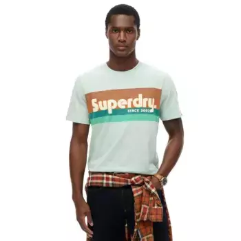 Футболка с коротким рукавом Superdry Terrain Logo Stripe Relxed, серый