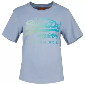Футболка с коротким рукавом Superdry Tonal Vl Graphic Relaxed, синий