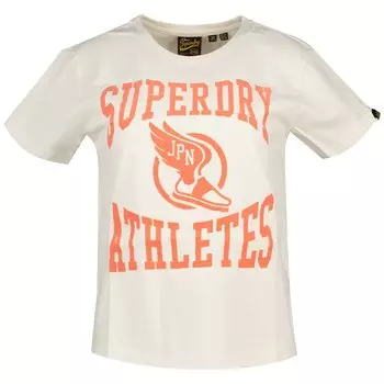 Футболка с коротким рукавом Superdry Varsity Flocked Fitted, белый