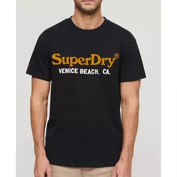 Футболка с коротким рукавом Superdry Venue Duo Logo, черный