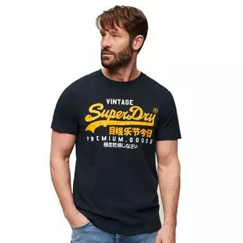Футболка с коротким рукавом Superdry Vintage Logo Duo, черный