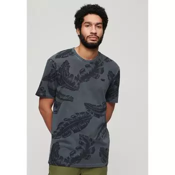Футболка с коротким рукавом Superdry Vintage Overdye Printed, синий