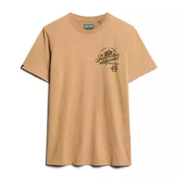 Футболка с коротким рукавом Superdry Vintage Workwear Relaxed, коричневый