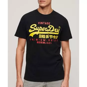 Футболка с коротким рукавом Superdry Vl Duo, черный