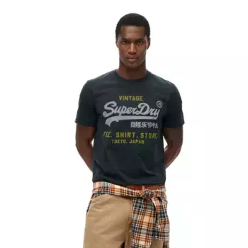Футболка с коротким рукавом Superdry Vl Heritage Relaxed, синий