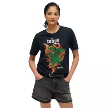 Футболка с коротким рукавом Superdry Vl Tokyo Relaxed, черный