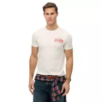 Футболка с коротким рукавом Superdry Vl Tokyo Relaxed Fit, белый