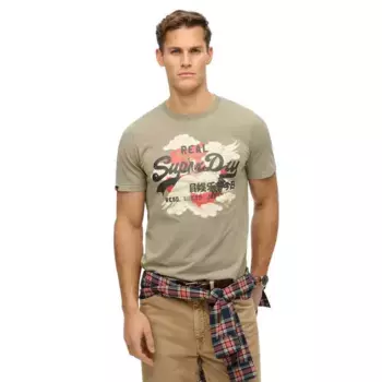Футболка с коротким рукавом Superdry Vl Tokyo Relaxed Fit, зеленый