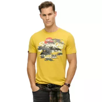 Футболка с коротким рукавом Superdry Vl Tokyo Relaxed Fit, желтый