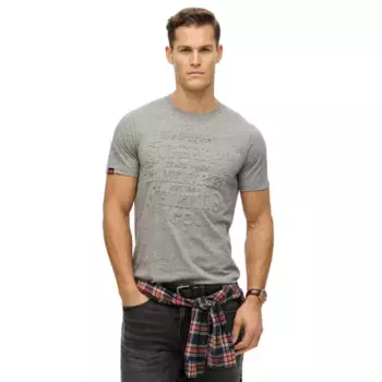 Футболка с коротким рукавом Superdry Workwear Embossed Relaxed, серый