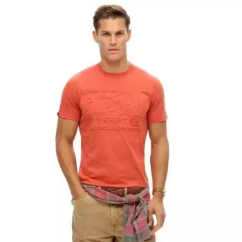 Футболка с коротким рукавом Superdry Workwear Embossed Relaxed, оранжевый