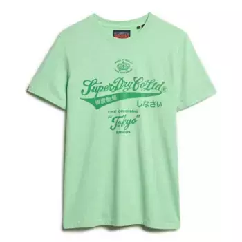 Футболка с коротким рукавом Superdry Workwear Washed Relaxed, зеленый