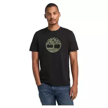Футболка с коротким рукавом Timberland Kennebec River Camo Tree Logo, черный