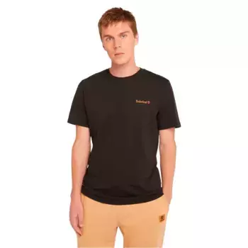 Футболка с коротким рукавом Timberland Small Linear Logo Print, черный