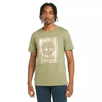 Футболка с коротким рукавом Timberland Stack Logo Camo, зеленый