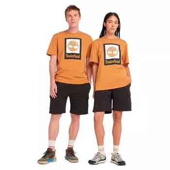 Футболка с коротким рукавом Timberland Stack Logo Colored, оранжевый