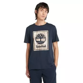 Футболка с коротким рукавом Timberland Stack Logo Camo, синий