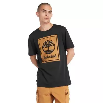 Футболка с коротким рукавом Timberland Stack Logo, черный