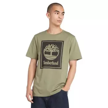 Футболка с коротким рукавом Timberland Stack Logo, зеленый