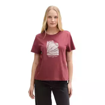Футболка с коротким рукавом Tom Tailor Basic Crew Neck, розовый
