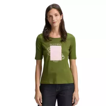Футболка с коротким рукавом Tom Tailor Basic Print, зеленый