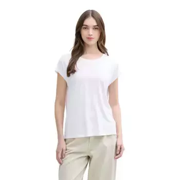 Футболка с коротким рукавом Tom Tailor Fluent Basic, белый