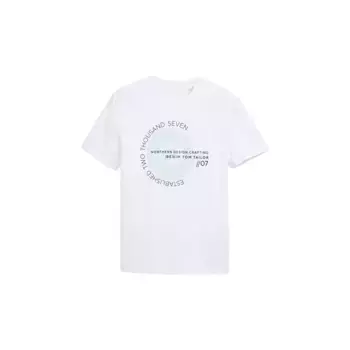 Футболка с коротким рукавом Tom Tailor Printed, белый