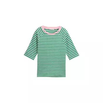 Футболка с коротким рукавом Tom Tailor Striped Raglan, зеленый
