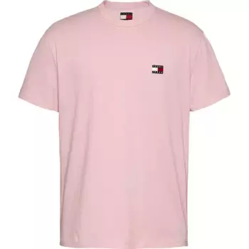 Футболка с коротким рукавом Tommy Jeans Badge Regular Fit, розовый