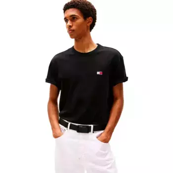 Футболка с коротким рукавом Tommy Jeans Badge Regular Fit, черный