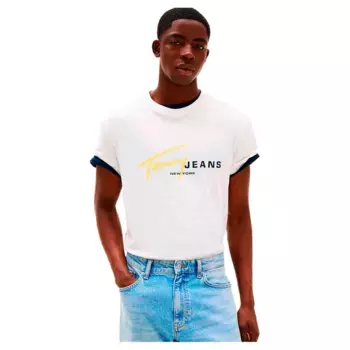Футболка с коротким рукавом Tommy Jeans DNA Regular Fit, белый