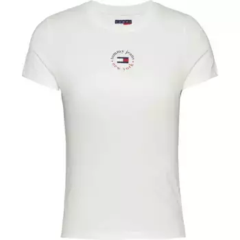 Футболка с коротким рукавом Tommy Jeans Essential Logo 2 Slim Fit, белый