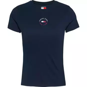Футболка с коротким рукавом Tommy Jeans Essential Logo 2 Slim Fit, синий