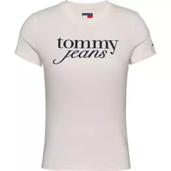 Футболка с коротким рукавом Tommy Jeans Essential Logo, бежевый
