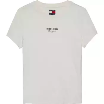 Футболка с коротким рукавом Tommy Jeans Essential Logo2 Slim Fit, белый