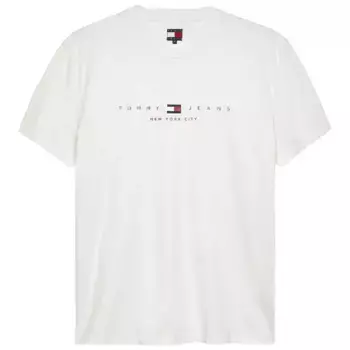 Футболка с коротким рукавом Tommy Jeans Flag Linear Regular Fit, бежевый