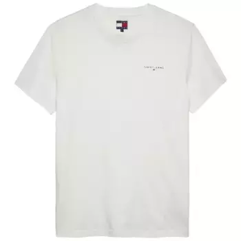 Футболка с коротким рукавом Tommy Jeans Linear Chest Slim Fit, бежевый