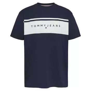 Футболка с коротким рукавом Tommy Jeans Reg Linear Cut & Sew, синий