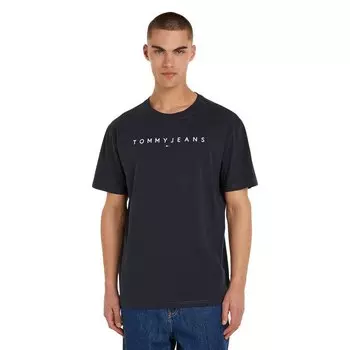 Футболка с коротким рукавом Tommy Jeans Reg Linear Logo Ext, черный