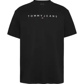 Футболка с коротким рукавом Tommy Jeans Reg Linear Logo, черный