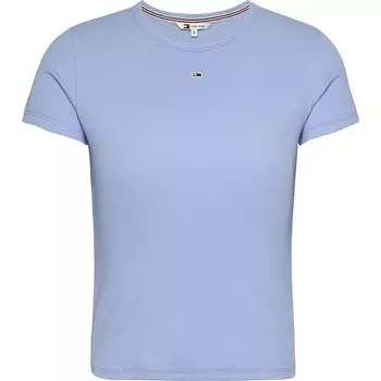 Футболка с коротким рукавом Tommy Jeans Slim Essential Ext, фиолетовый