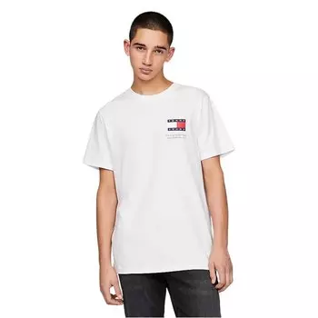 Футболка с коротким рукавом Tommy Jeans Slim Essential Flag Ext, белый