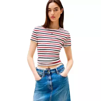 Футболка с коротким рукавом Tommy Jeans Slim Essential Ext, белый