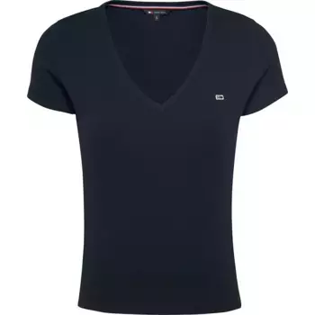 Футболка с коротким рукавом Tommy Jeans Slim Essential Rib, синий