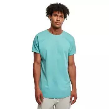 Футболка с коротким рукавом Urban Classics Long Shaped Turnup, синий