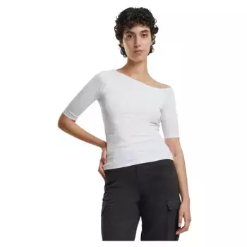 Футболка с коротким рукавом Urban Classics Organic Asymmetric Rib, белый