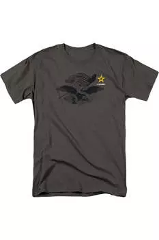 Футболка с коротким рукавом US ARMY для взрослых с левой стороны груди Gildan, цвет charcoal