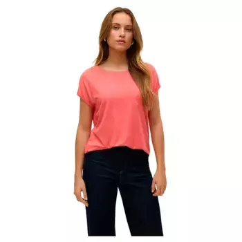 Футболка с коротким рукавом Vero Moda Lava Glitter Stripe, оранжевый